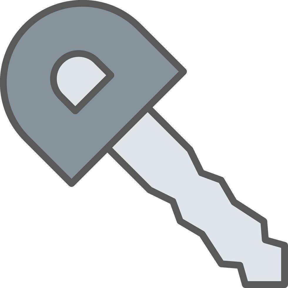 Car Key Line Filled Light Icon vector
