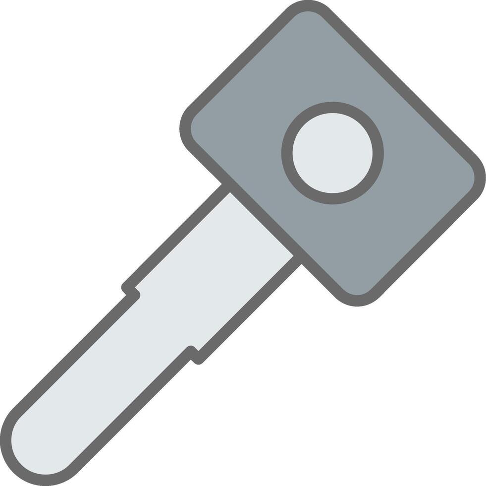 Car Key Line Filled Light Icon vector