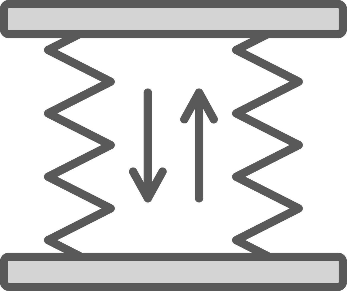 Car Lift Line Filled Light Icon vector