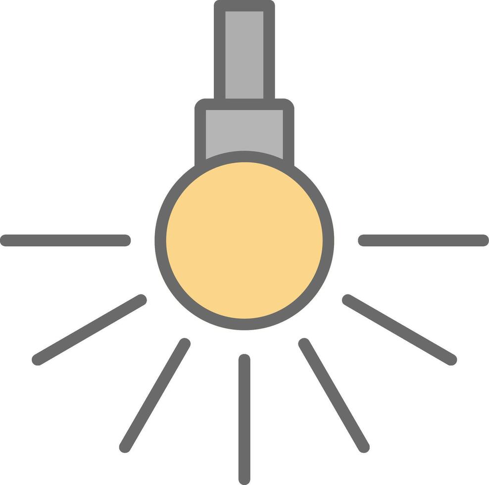 Headlight Line Filled Light Icon vector