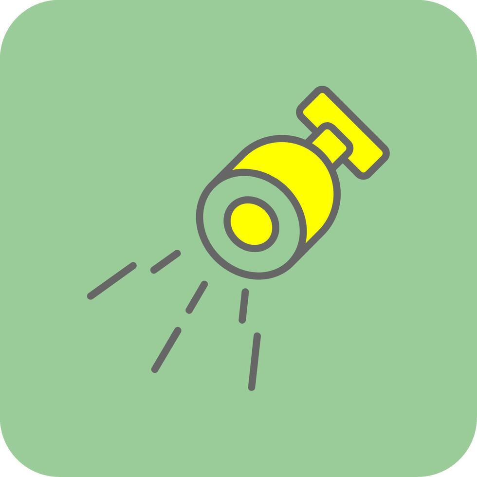 Lamp Filled Yellow Icon vector