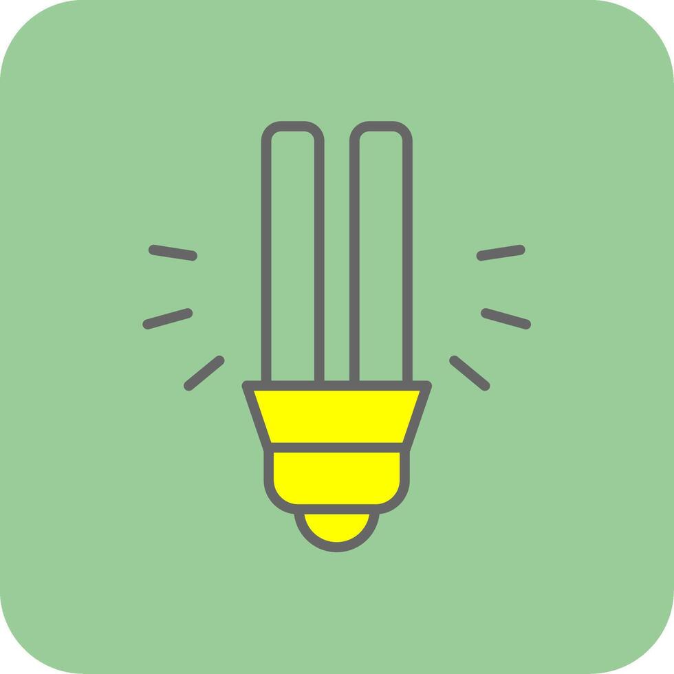 Light Bulb Filled Yellow Icon vector