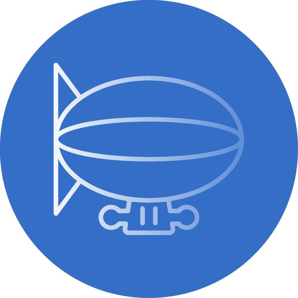 Zeppelin Flat Bubble Icon vector