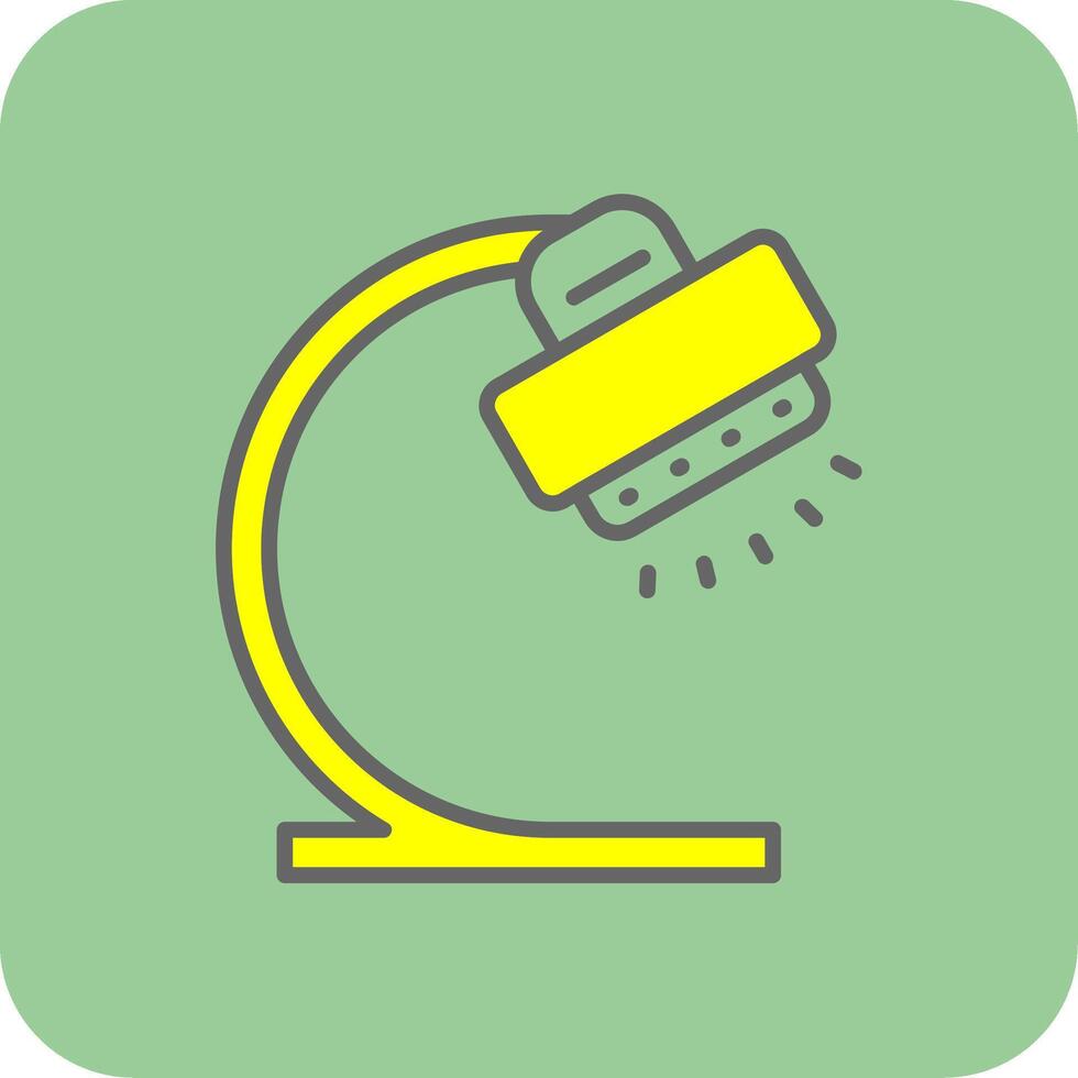 Desk Lamp Filled Yellow Icon vector