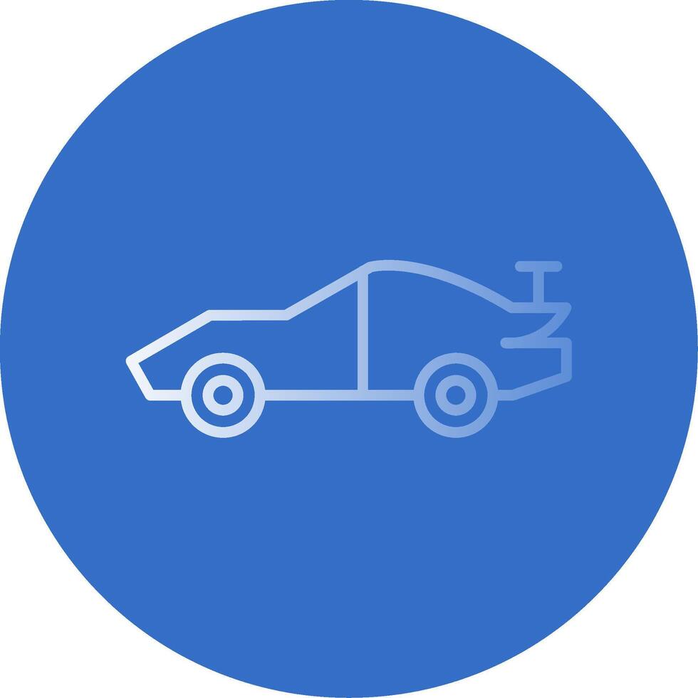 Sports Car Flat Bubble Icon vector