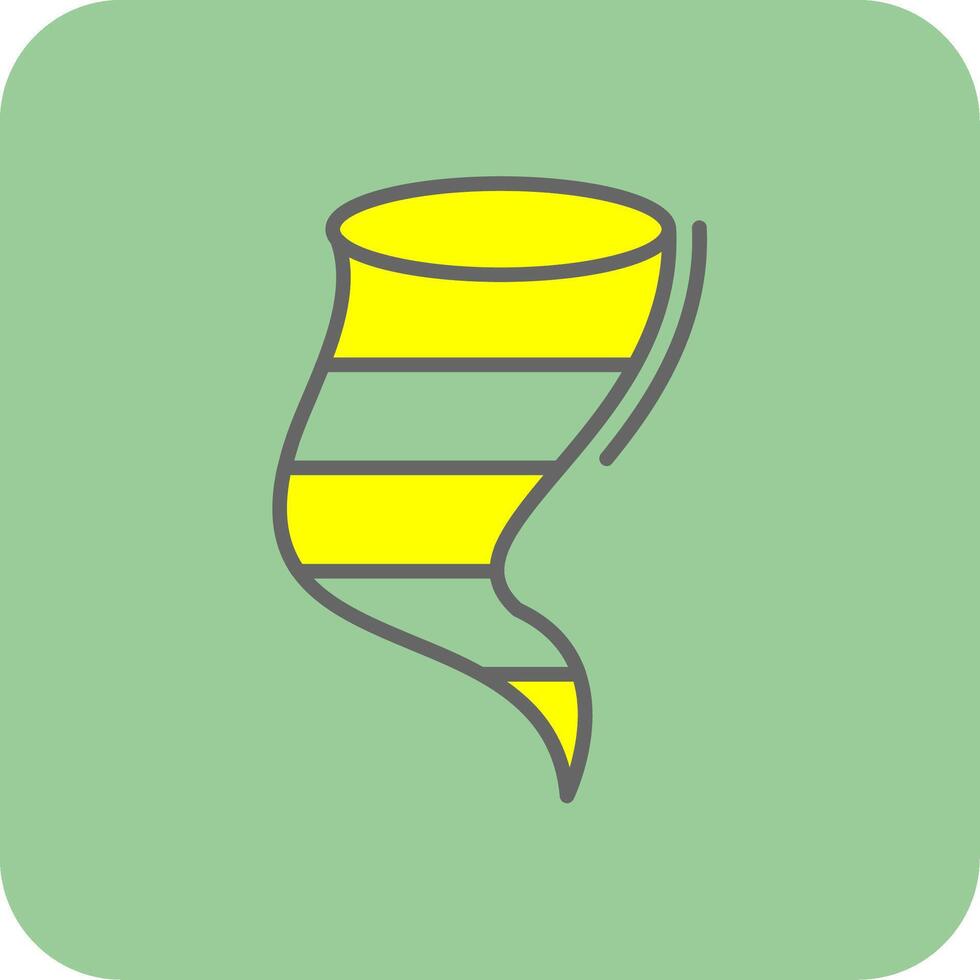Twister Filled Yellow Icon vector