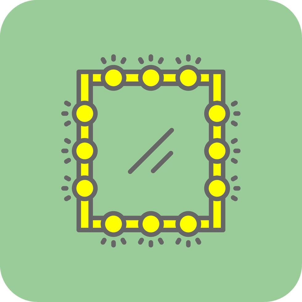 Mirror Filled Yellow Icon vector