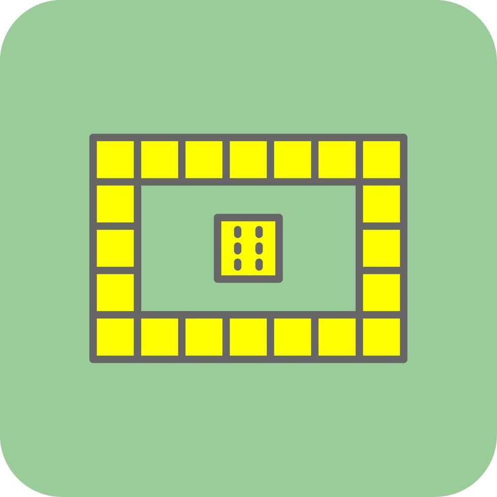 Board Games Filled Yellow Icon vector