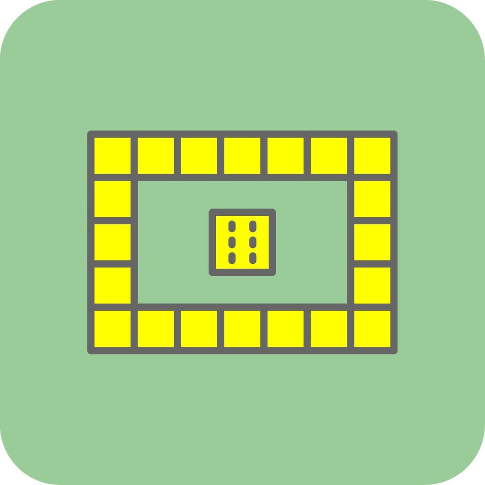 Board Games Filled Yellow Icon vector