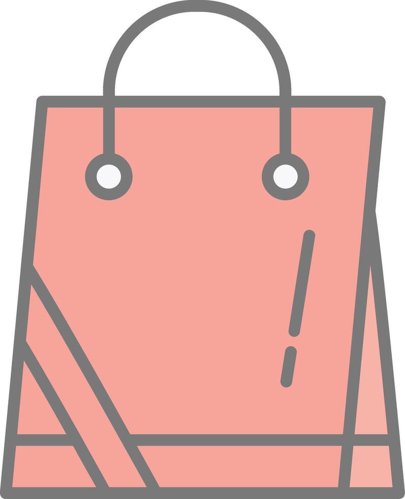 Shopping Bag Line Filled Light Icon vector