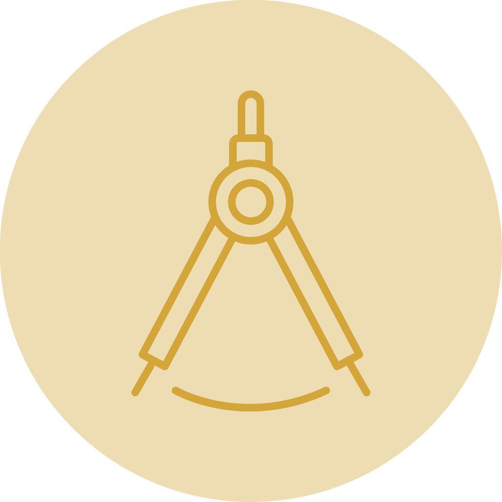 Dividers Line Yellow Circle Icon vector