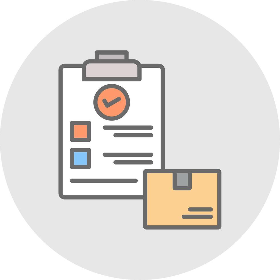 Order Line Filled Light Icon vector