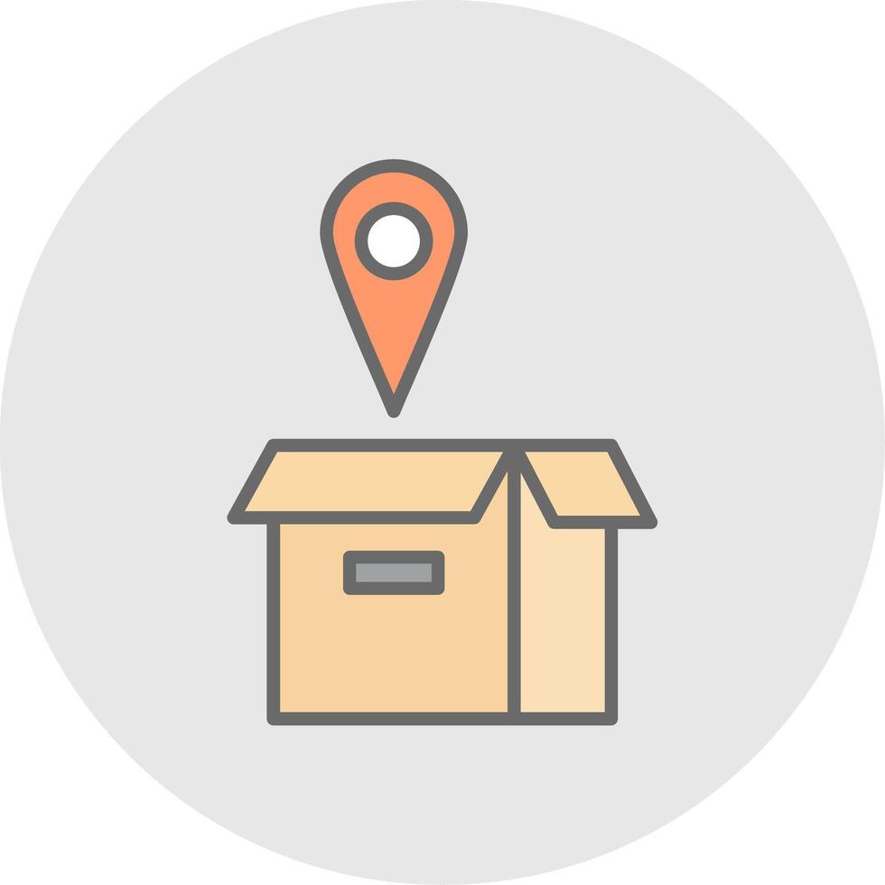 Tracking Line Filled Light Icon vector