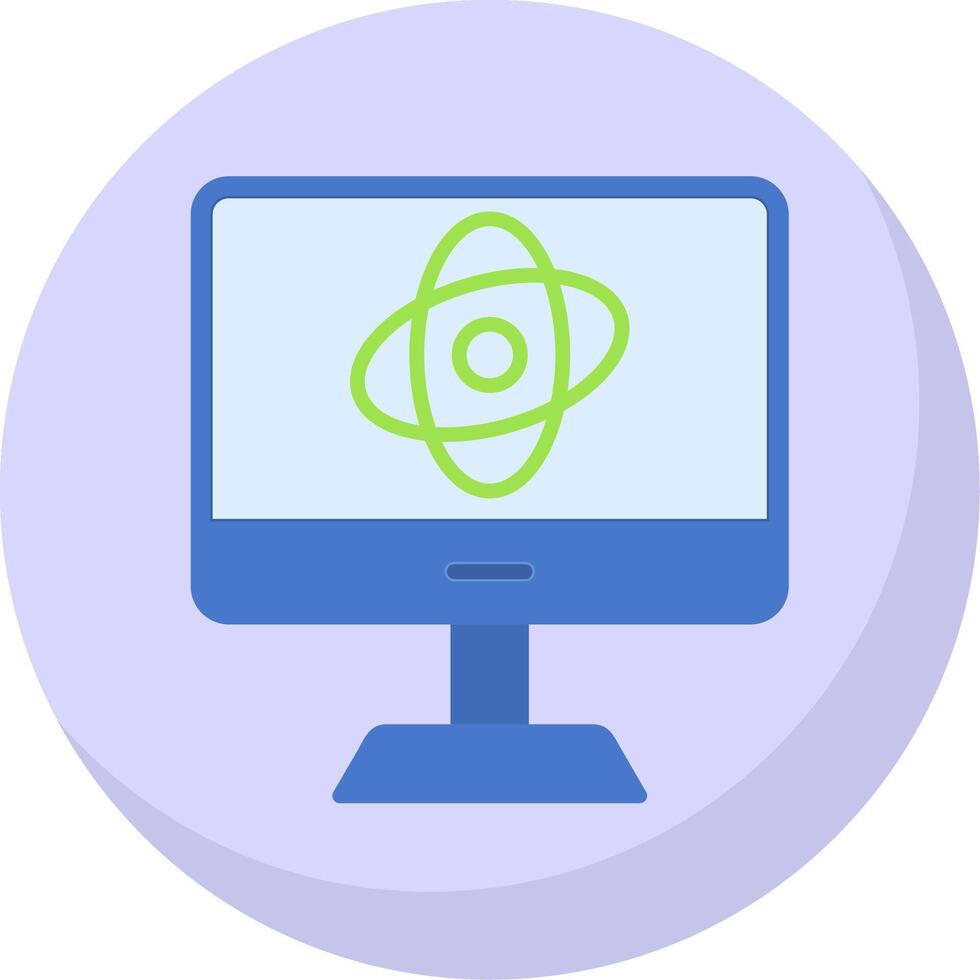 Computer Science Flat Bubble Icon vector