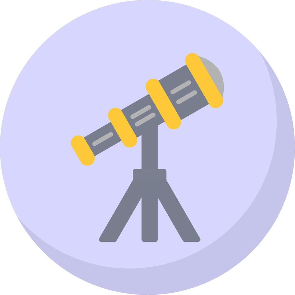 Telescope Flat Bubble Icon vector