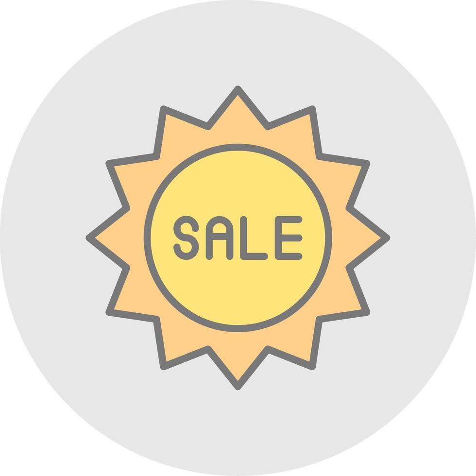 Sale Line Filled Light Icon vector