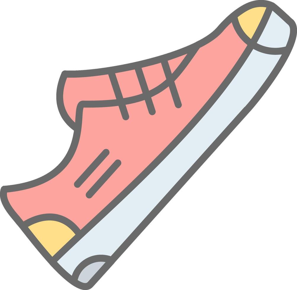 Shoe Line Filled Light Icon vector