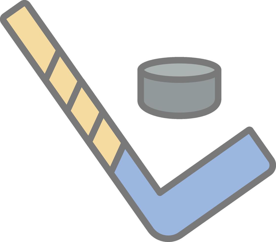 Hockey Line Filled Light Icon vector