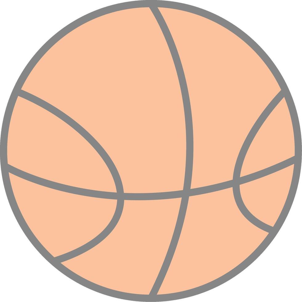 baloncesto línea lleno ligero icono vector