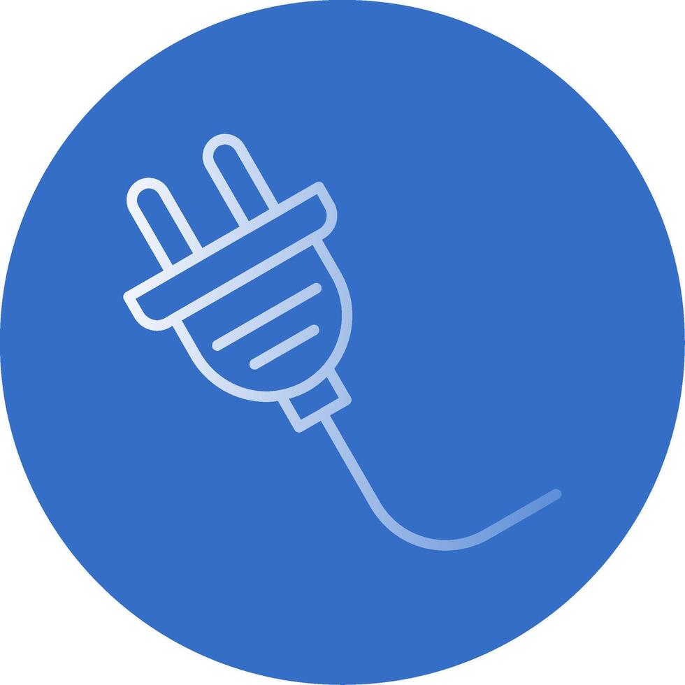 Plug Flat Bubble Icon vector