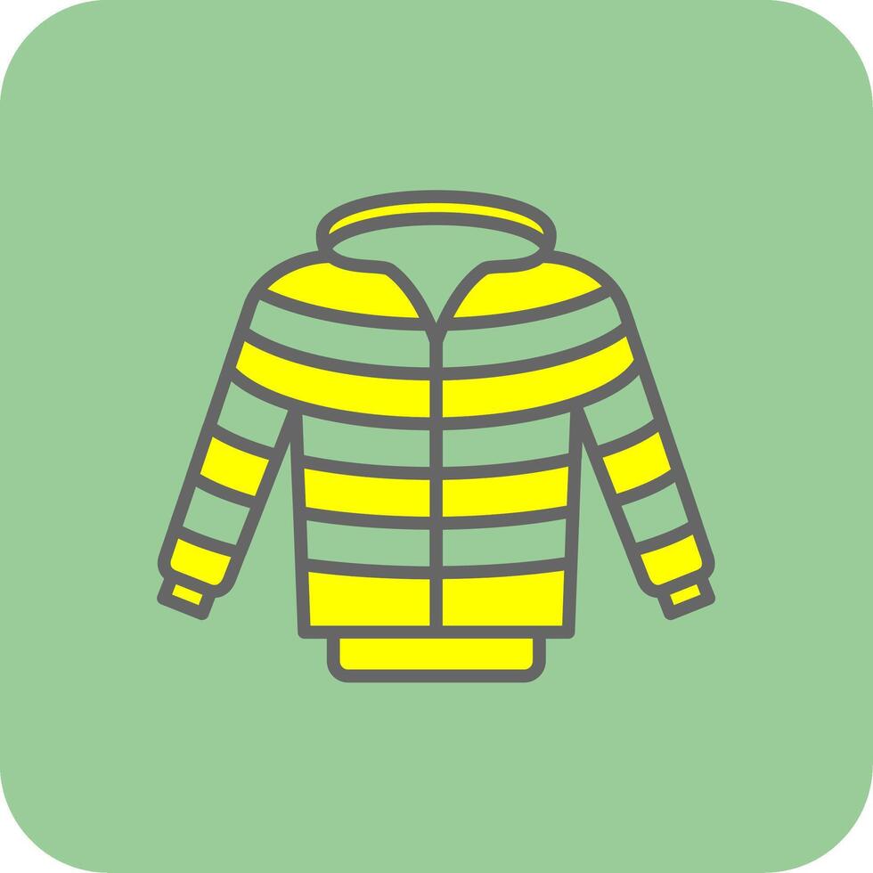 Jacket Filled Yellow Icon vector