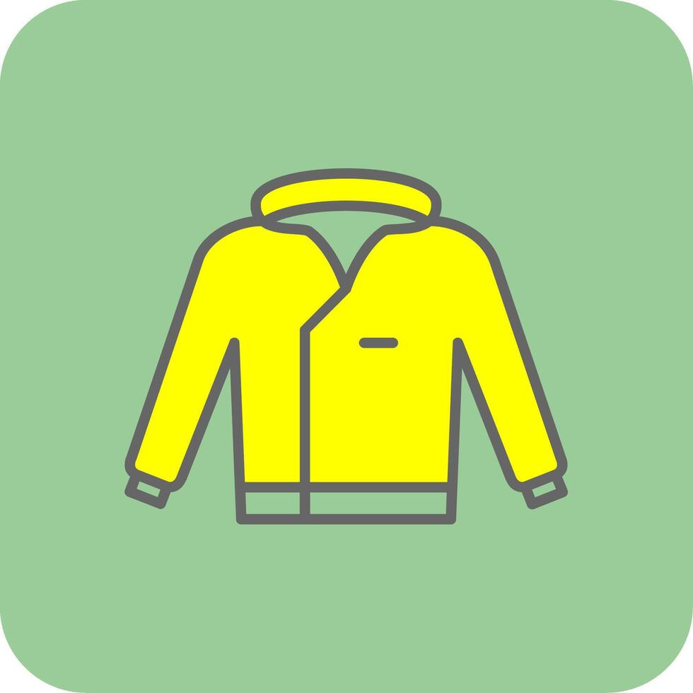 Coat Filled Yellow Icon vector