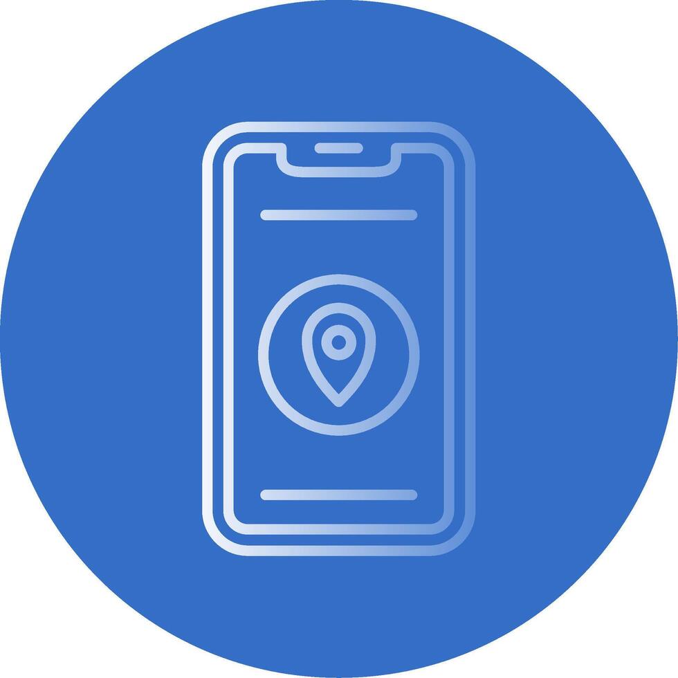 Mobile Flat Bubble Icon vector