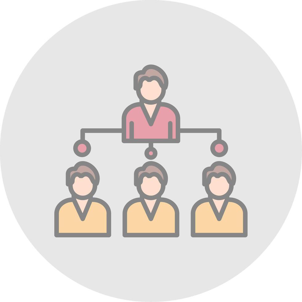 Company Structure Line Filled Light Icon vector