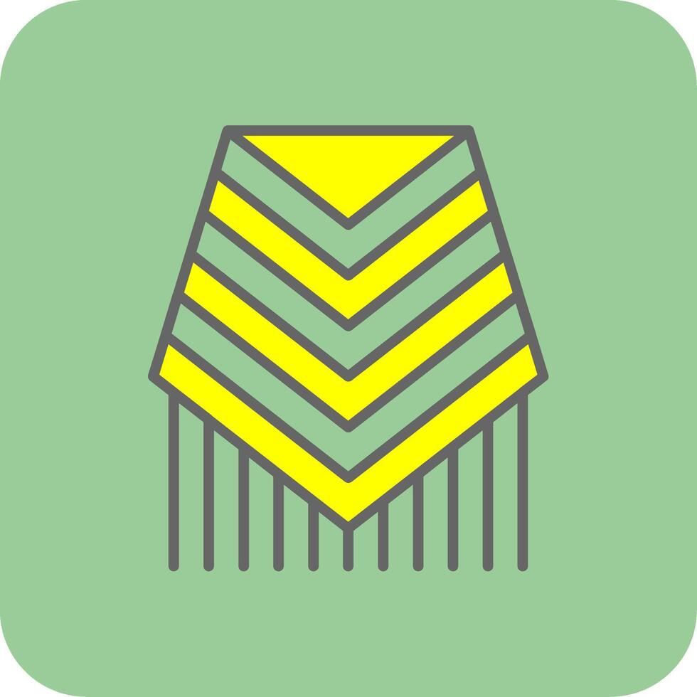 Poncho Filled Yellow Icon vector