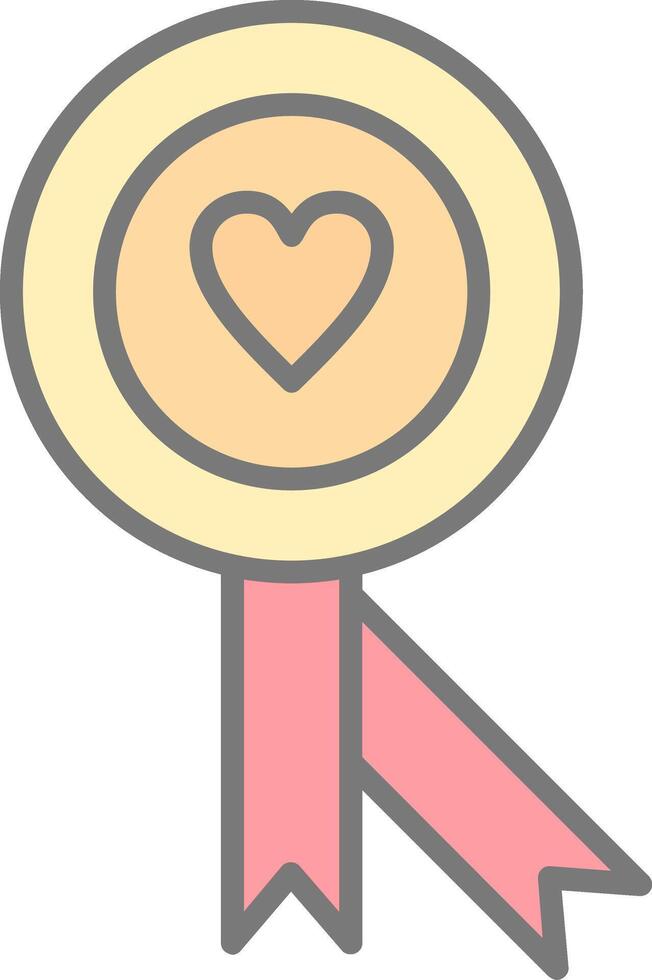 Medal Line Filled Light Icon vector