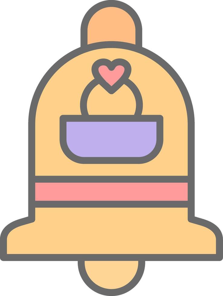 Bell Line Filled Light Icon vector