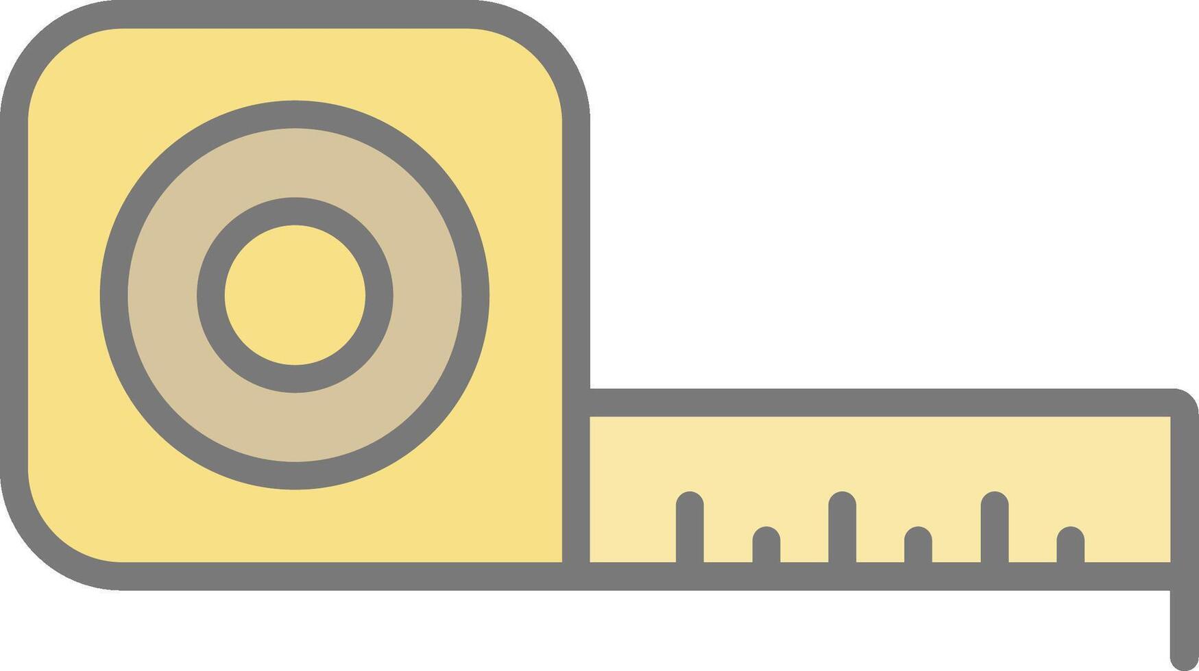 Measuring Tape Line Filled Light Icon vector