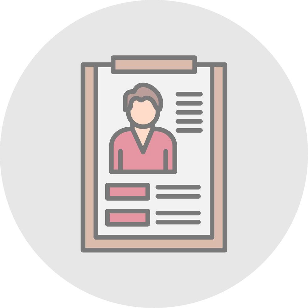User Profile Line Filled Light Icon vector
