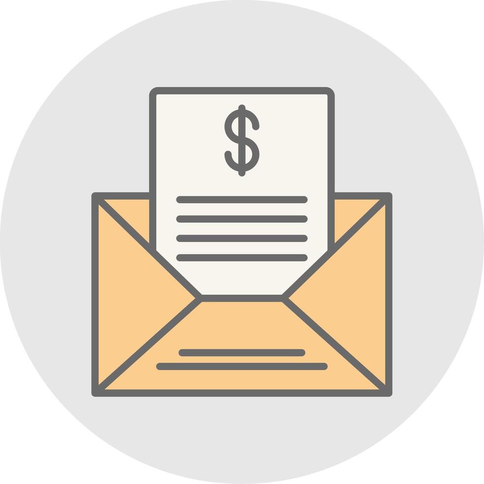 Mailing Lists Line Filled Light Icon vector
