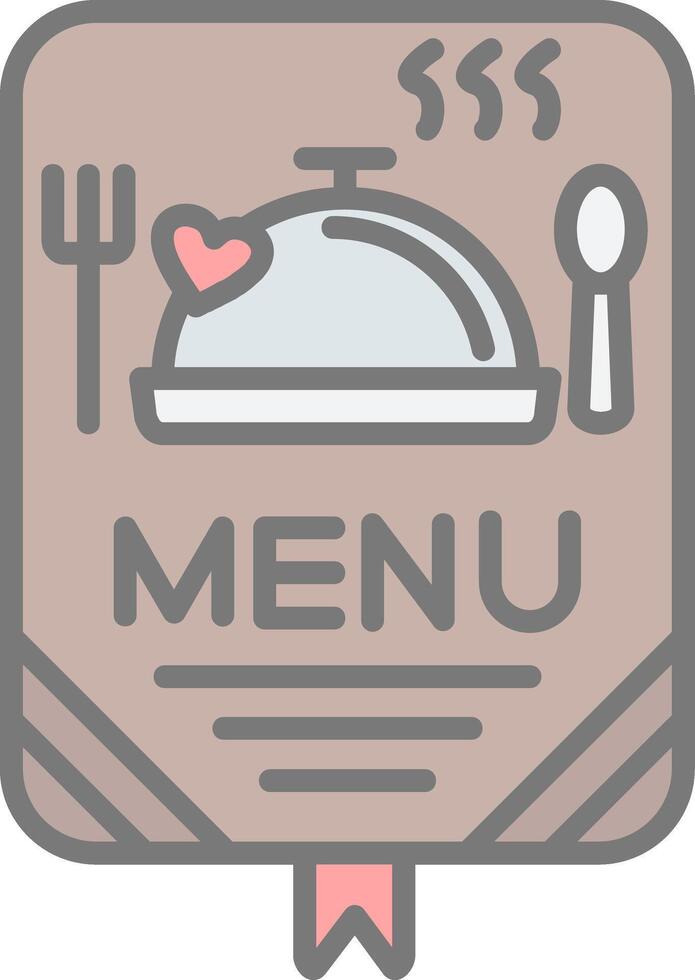 Menu Line Filled Light Icon vector