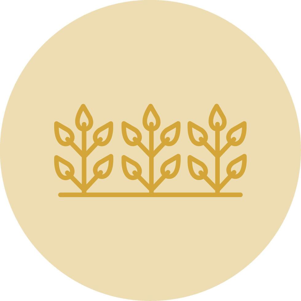 Precision Farming Line Yellow Circle Icon vector