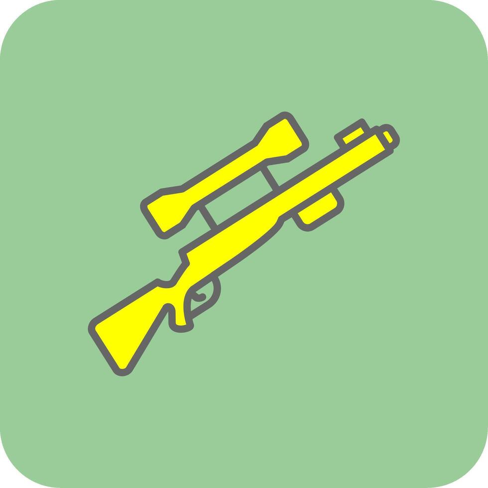 Gun Filled Yellow Icon vector