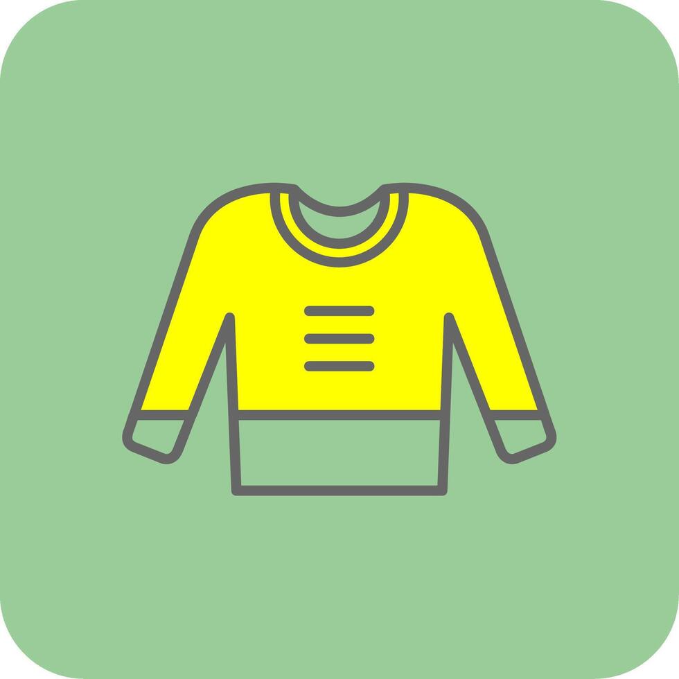 Jumper Filled Yellow Icon vector