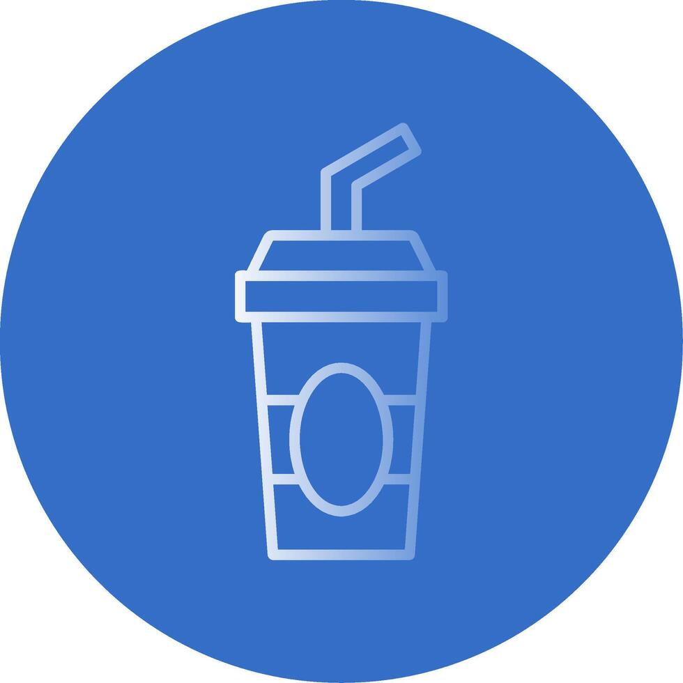 Cold Drink Flat Bubble Icon vector