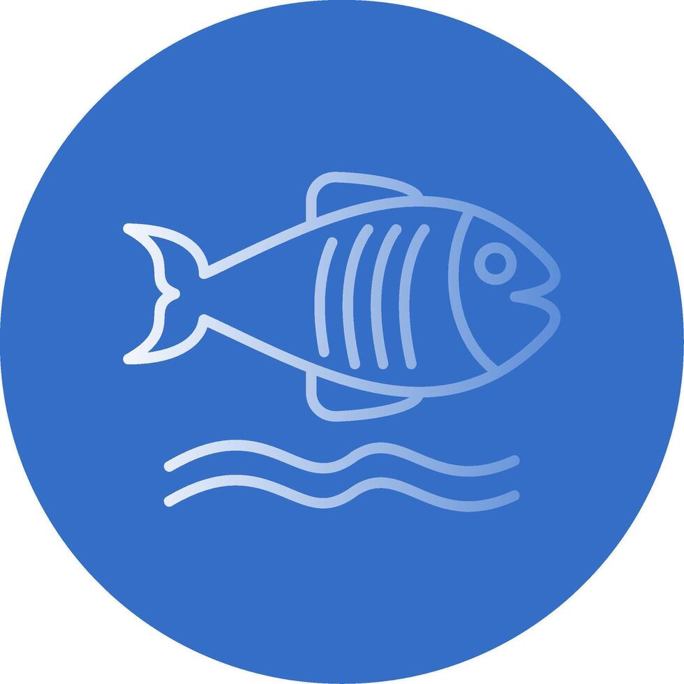Flounder Flat Bubble Icon vector