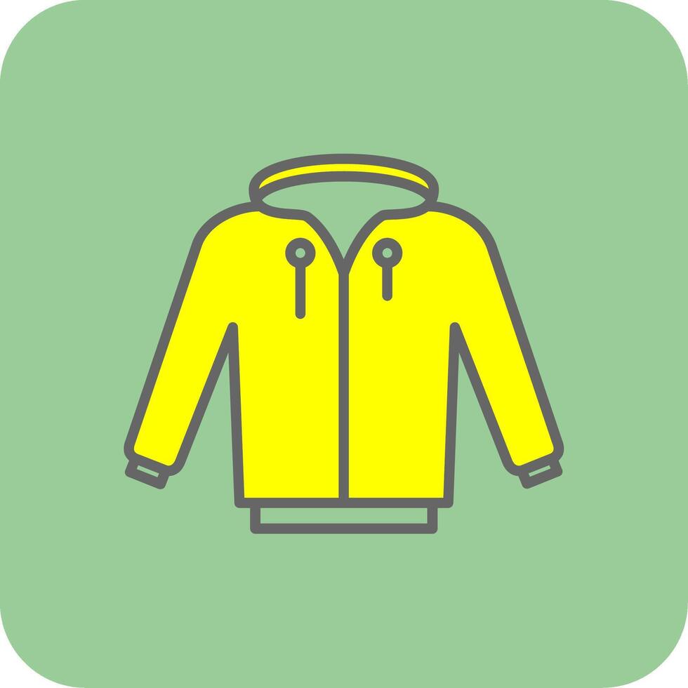 Hoodie Filled Yellow Icon vector