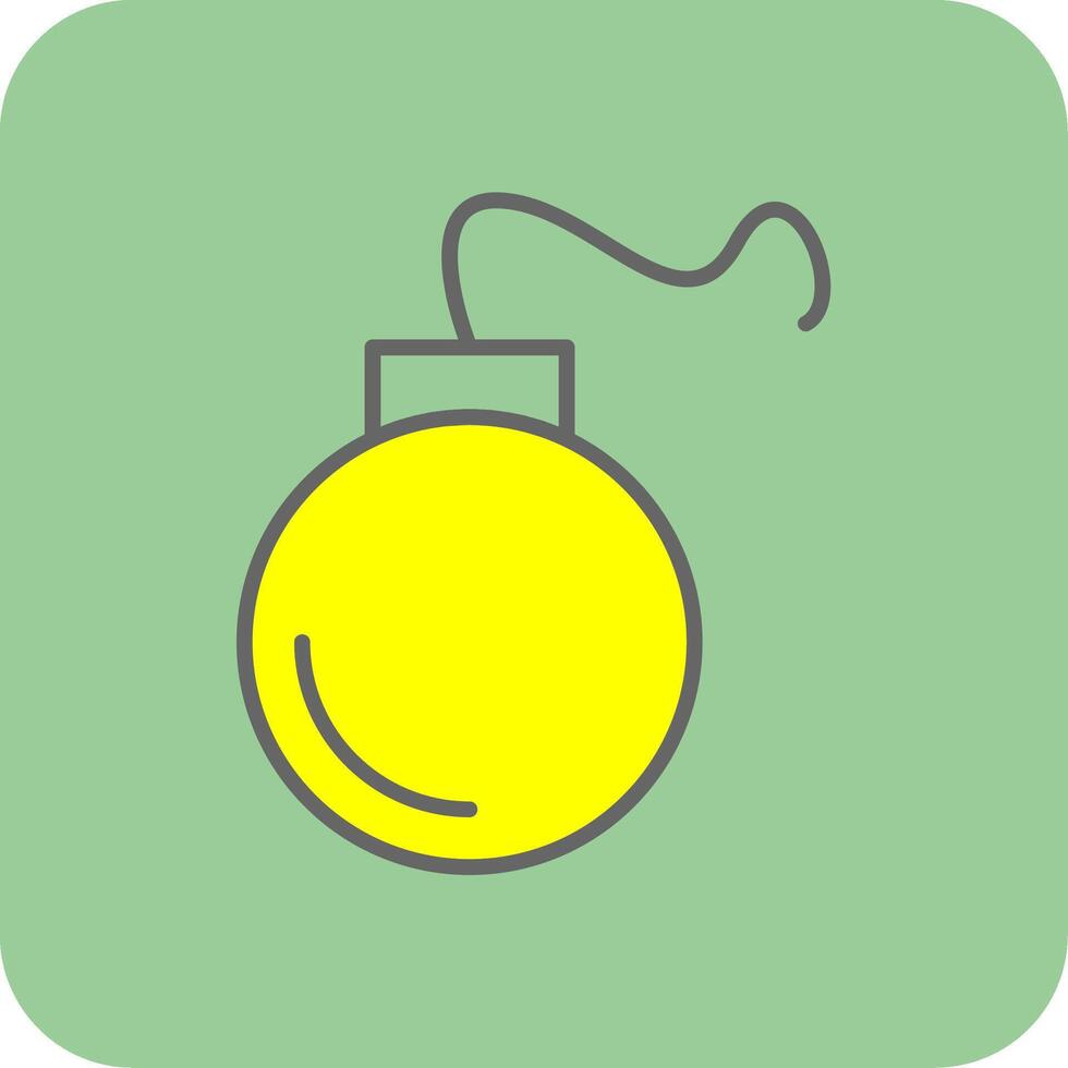 Bomb Filled Yellow Icon vector