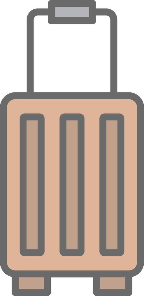 Suitcase Line Filled Light Icon vector