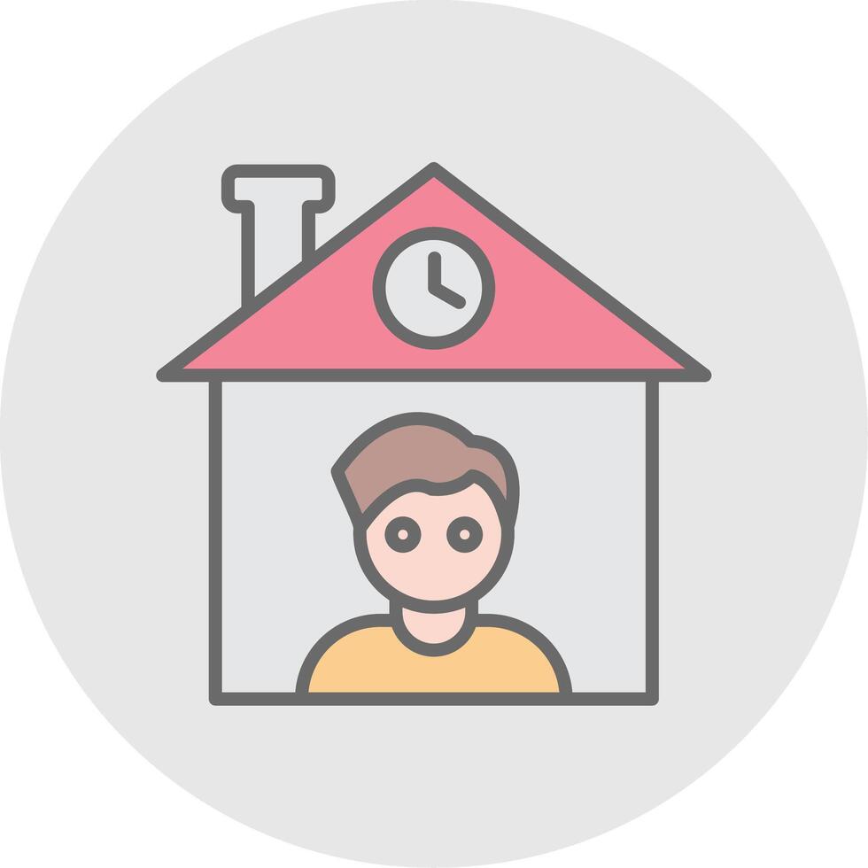 Home Owner Line Filled Light Icon vector