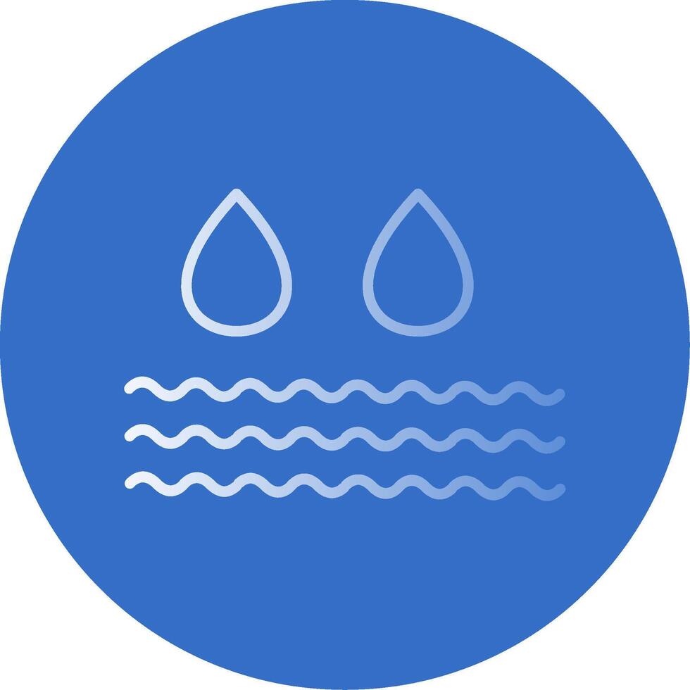 agua plano burbuja icono vector