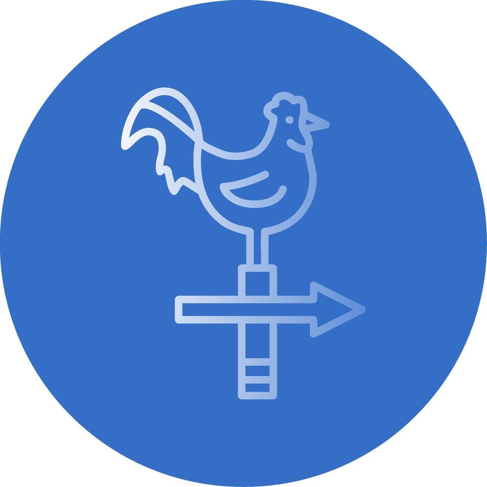 pollo plano burbuja icono vector