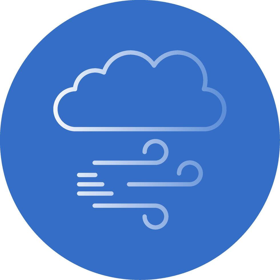 Windy Flat Bubble Icon vector
