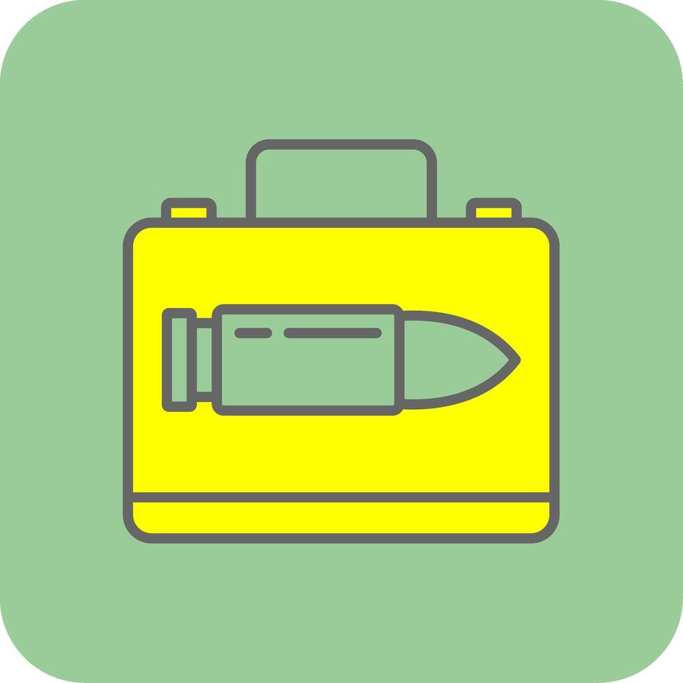 Box Filled Yellow Icon vector
