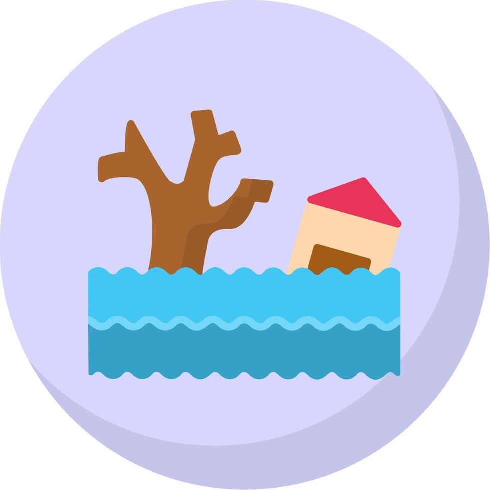 Flood Flat Bubble Icon vector