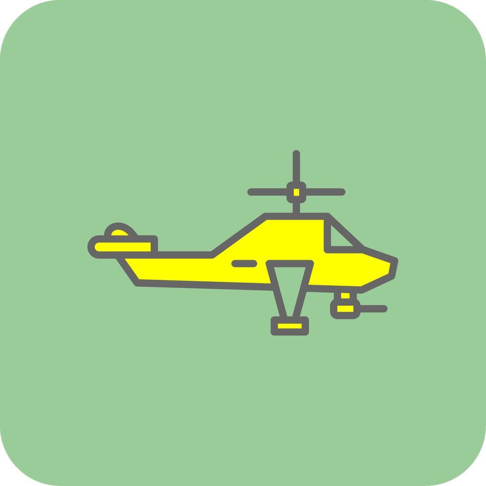 Heliciopter Filled Yellow Icon vector